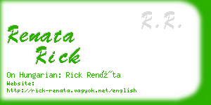 renata rick business card